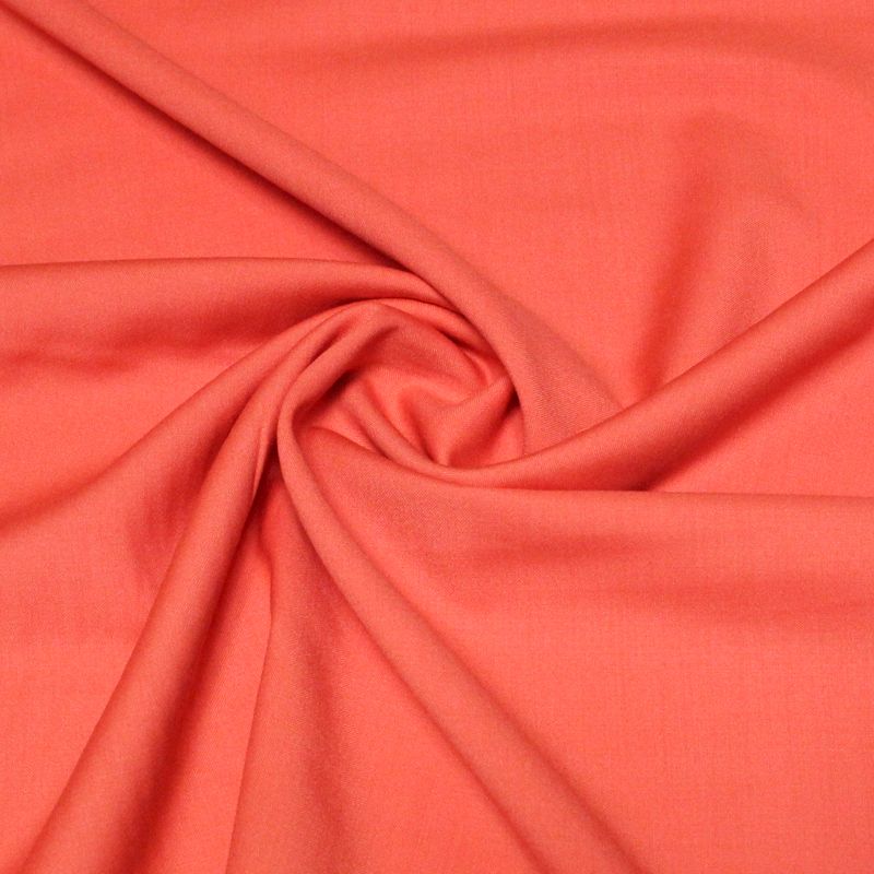 Tissu tailleur 100% laine vierge - Corail
