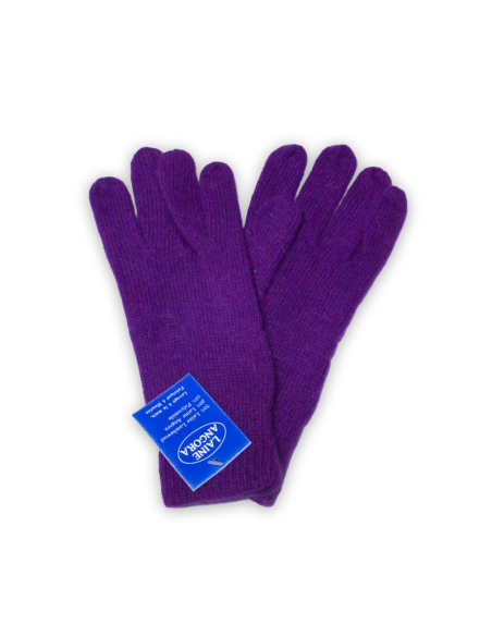 Gants laine & Angora - Violet (Taille M)
