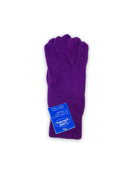 Gants laine & Angora - Violet (Taille M)