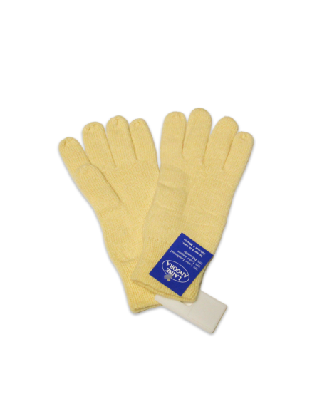 Gants laine & Angora - Jaune (Taille S)