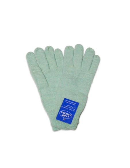 Gants laine & Angora - Menthe (Taille M)