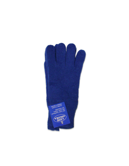 Gants laine & Angora - Bleu cobalt (Taille M)