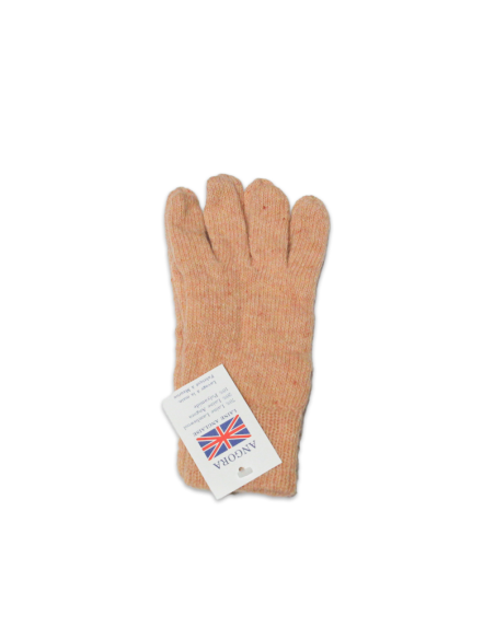 Gants laine & Angora - Pêche (Taille S)
