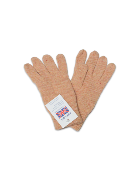 Gants laine & Angora - Pêche (Taille L)