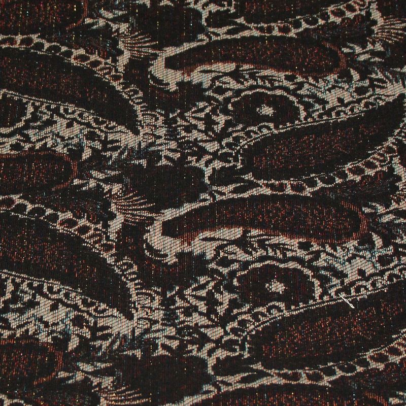 Tissu broché - Cachemire détails rayure brillante