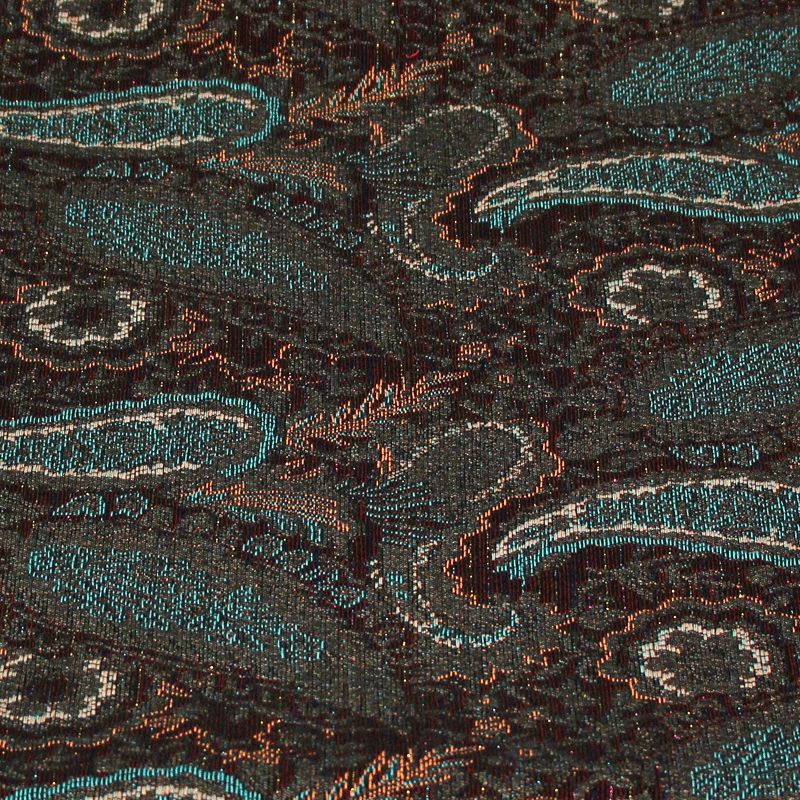 Tissu broché - Cachemire détails rayure brillante