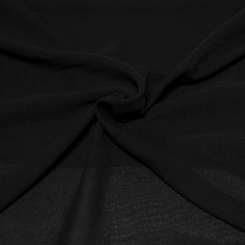 Crêpe georgette 100% soie - Noir