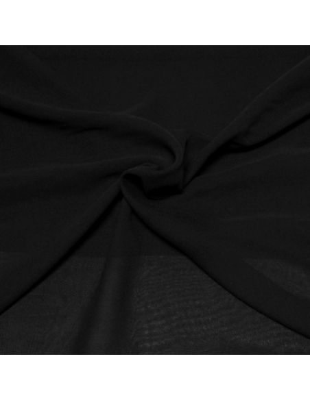 Crêpe georgette 100% soie - Noir