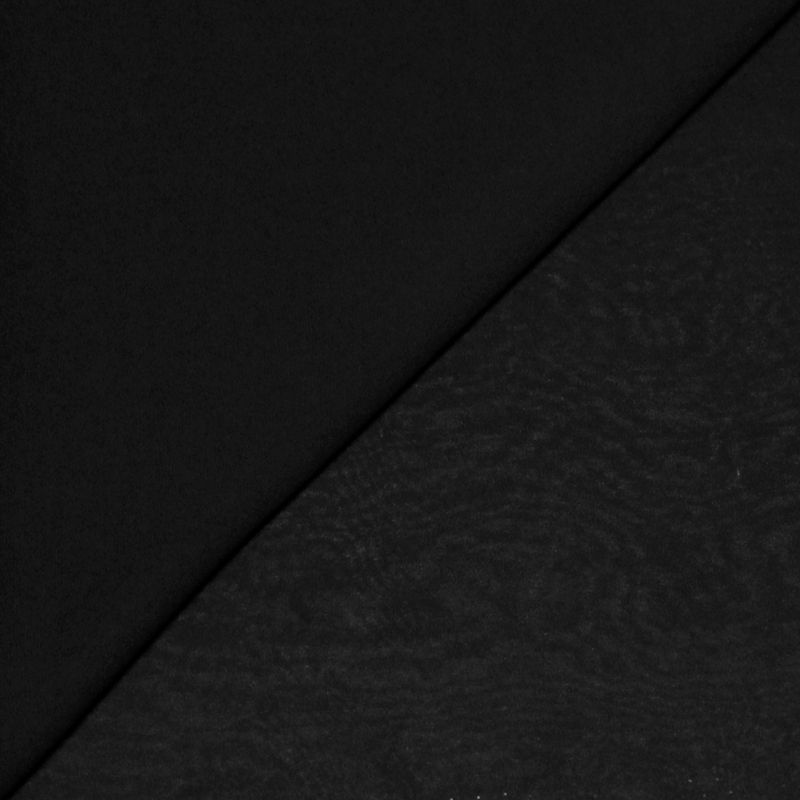 Crêpe georgette 100% soie - Noir