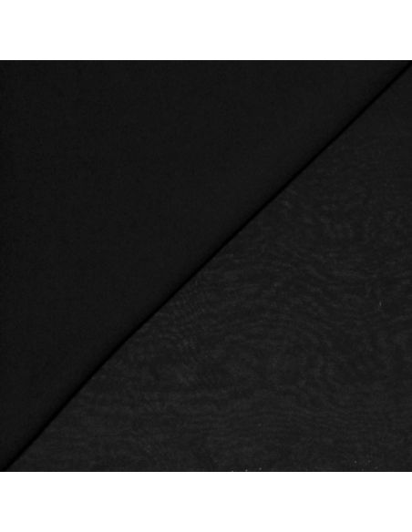 Crêpe georgette 100% soie - Noir