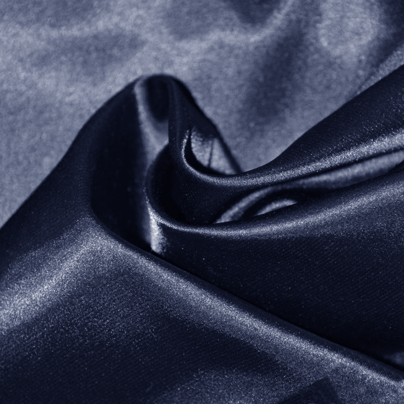 Satin de polyester élasthanne - Bleu nuit