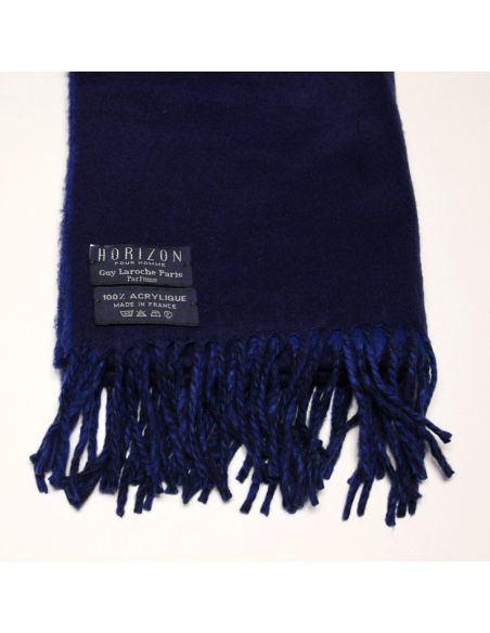 Écharpe bicolore - Bleu à frange