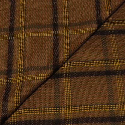 Écharpe - Carreaux marron & jaune 2