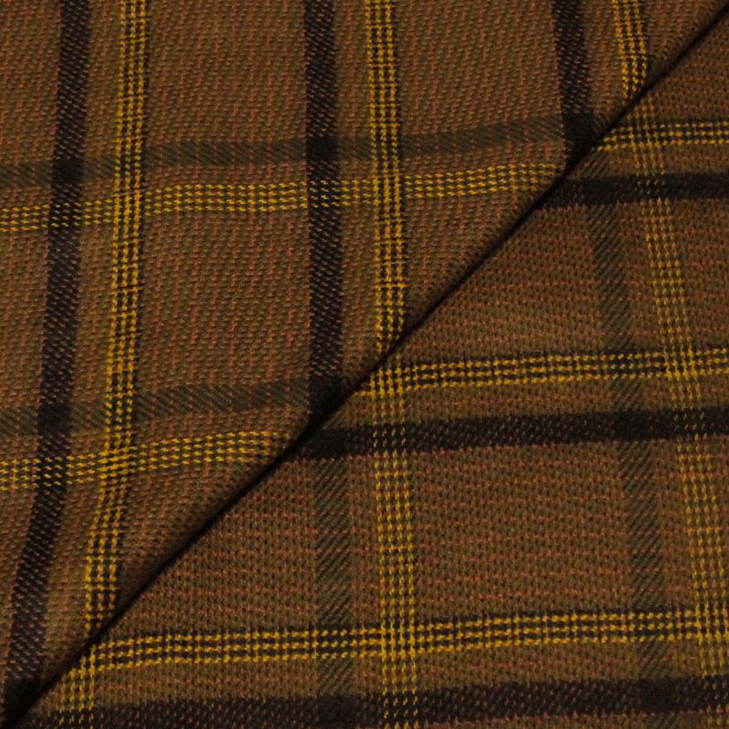 Écharpe - Carreaux marron & jaune