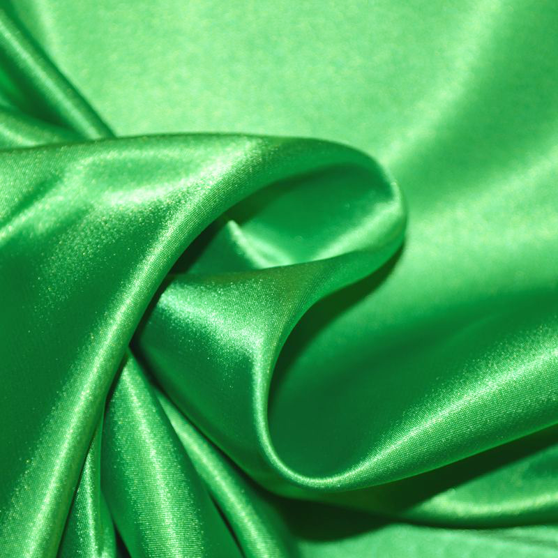 Satin de polyester élasthanne - Vert