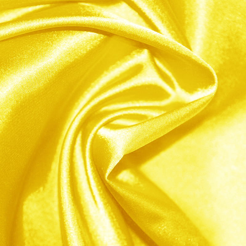 Satin de polyester élasthanne - Jaune