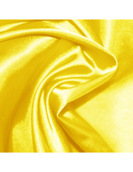 Satin de polyester élasthanne - Jaune