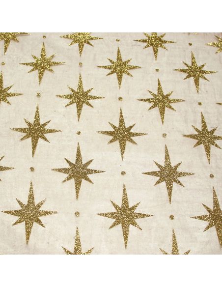 Organza imprimé Noël - Rose des vents