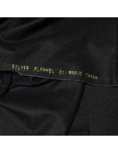 Flanelle 100% laine - Noir (Coupon de 3 mètres)