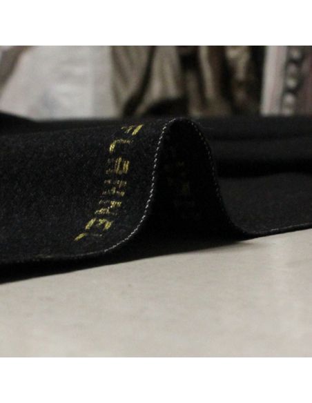 Flanelle 100% laine - Noir (Coupon de 3 mètres)