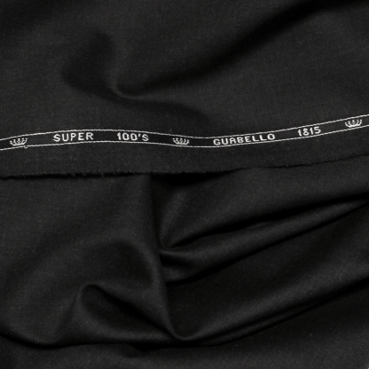 Tissu tailleur sergé 100% laine mérinos super 100's - Anthracite