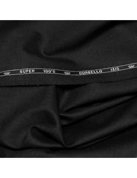 Tissu tailleur sergé 100% laine mérinos super 100's - Anthracite