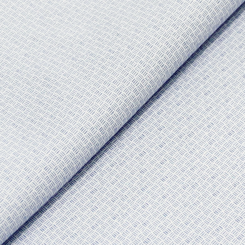 Popeline 100% coton imprimée motifs abstraits - Ciel