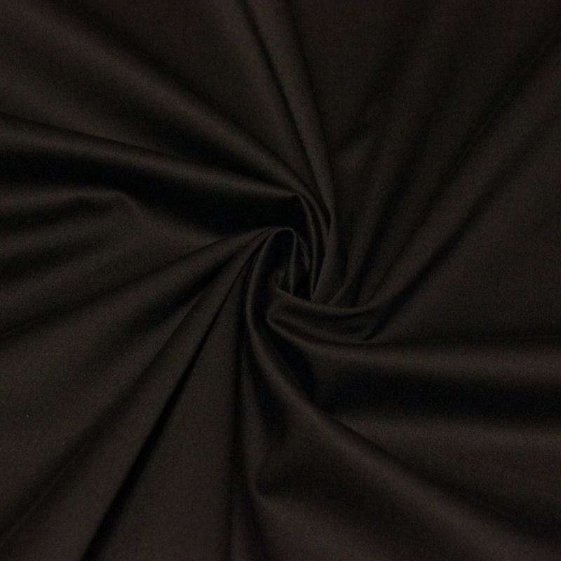 Satin coton & élasthanne - Brun