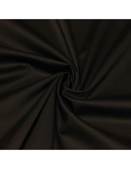 Satin coton & élasthanne - Brun