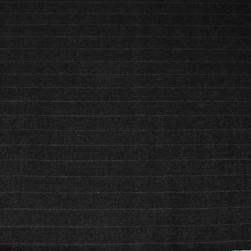 Tissu tailleur sergé 100% laine mérinos super 100's - Rayure craie fond anthracite