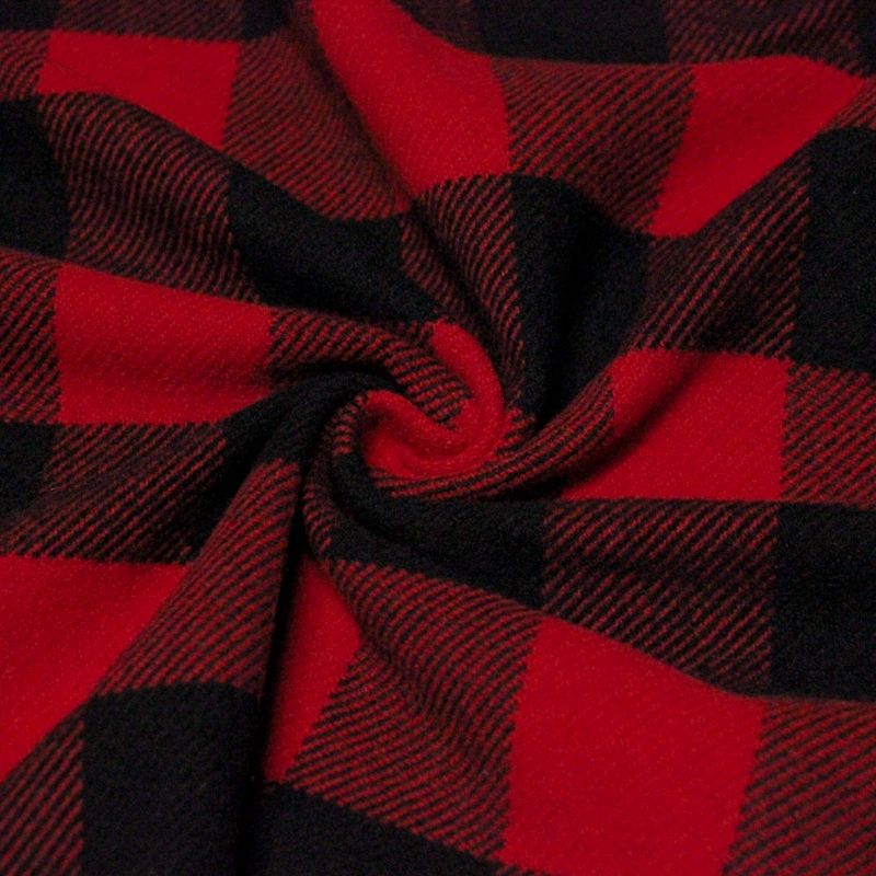 Sergé de laine à carreaux - Rouge & noir