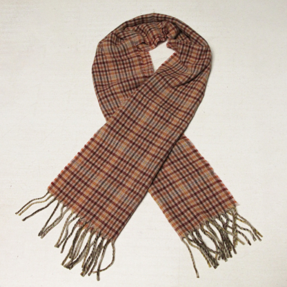 Écharpe à frange de laine - Ton rose