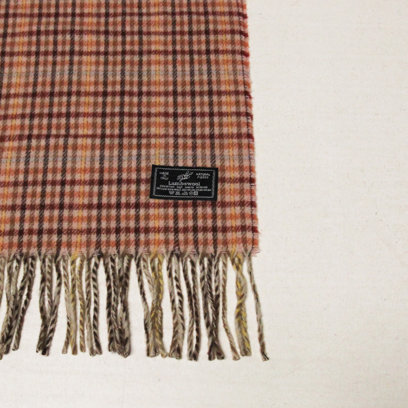 Écharpe à frange de laine - Ton rose