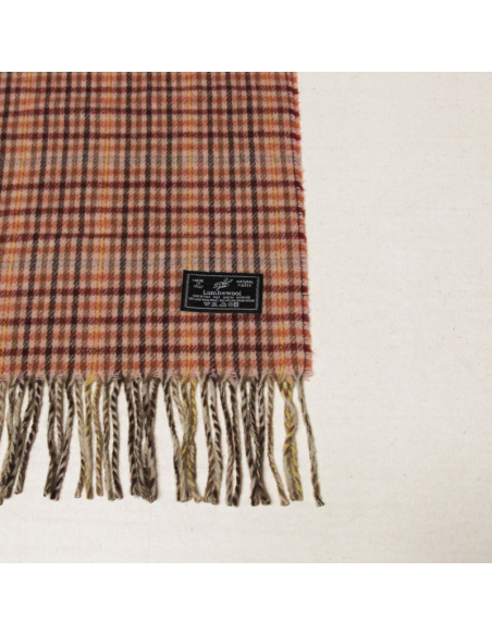 Écharpe à frange de laine - Ton rose