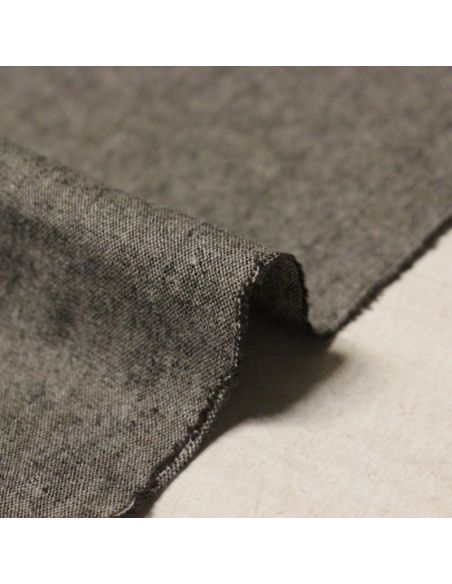 Tweed de laine léger - Marron