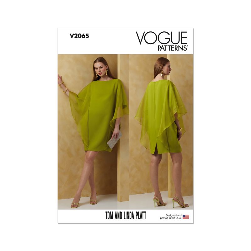 Patron Vogue 2065 B5 (36-44) - Robe colonne doublée avec bretelles en biais