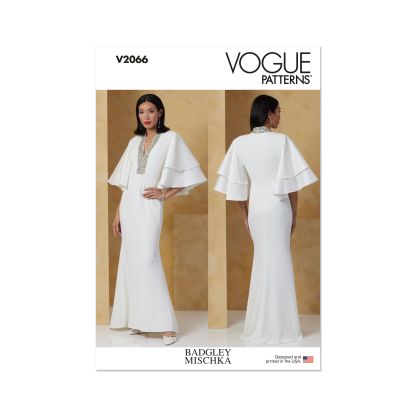 Patron Vogue 2066 H5 (34-42) - Robe sirène avec encolure en V profond
