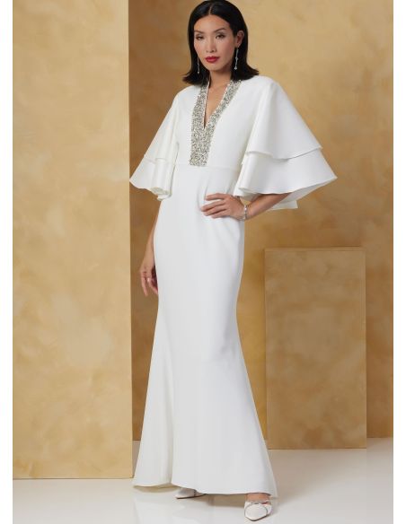 Patron Vogue 2066 H5 (34-42) - Robe sirène avec encolure en V profond