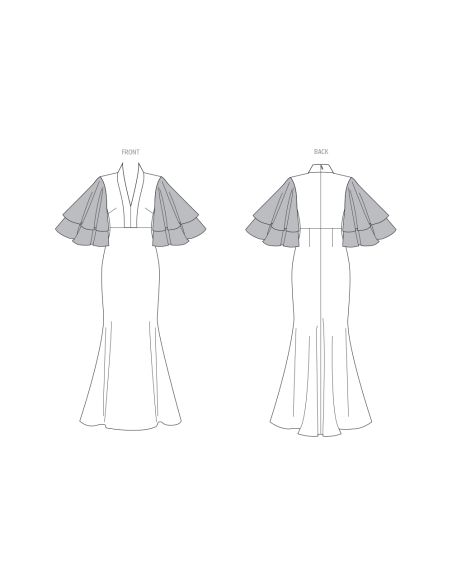 Patron Vogue 2066 H5 (34-42) - Robe sirène avec encolure en V profond