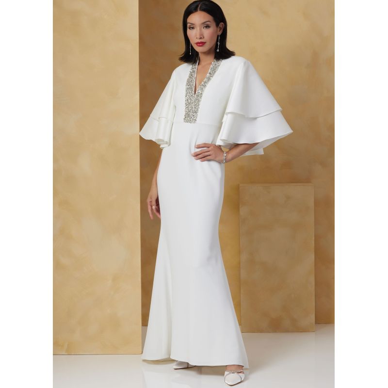 Patron Vogue 2066 H5 (34-42) - Robe sirène avec encolure en V profond