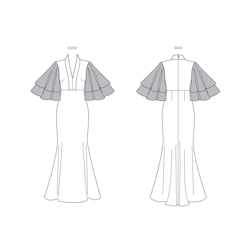 Patron Vogue 2066 H5 (34-42) - Robe sirène avec encolure en V profond