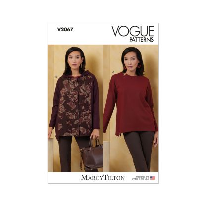 Patron Vogue 2067 - Haut et veste en maille pour femme
