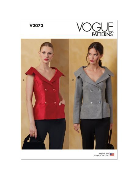 Patron Vogue 2073 B5 (36-44) - Veste pour femme avec variations de manches