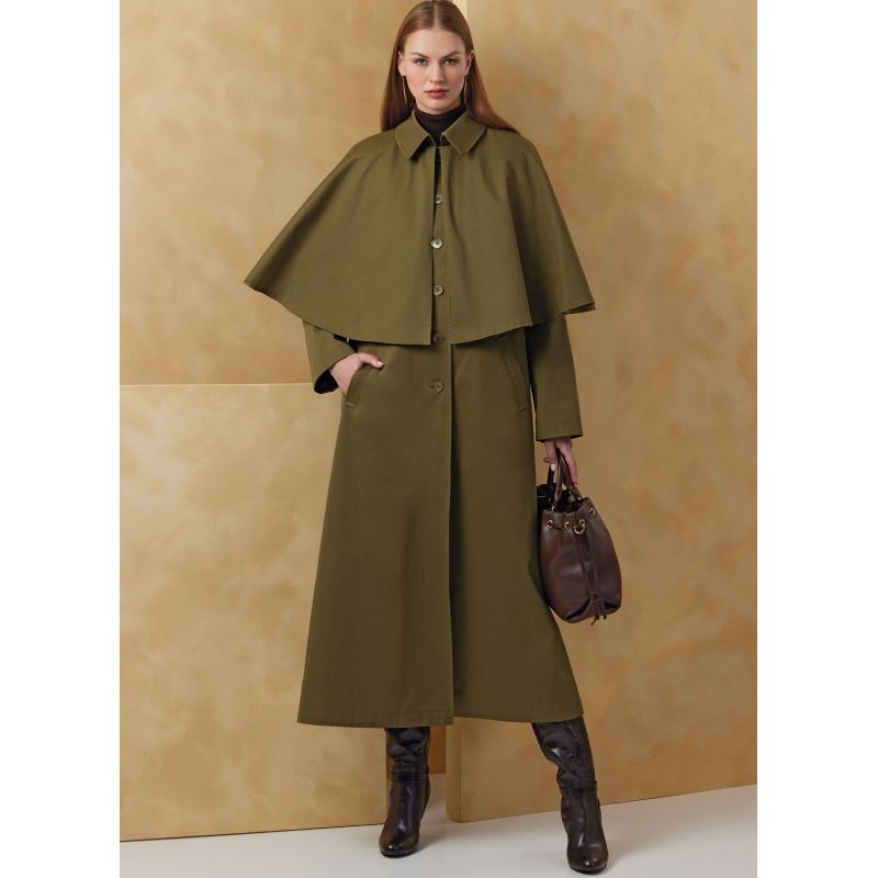 Patron Vogue 2074 - Manteau cape pour femme