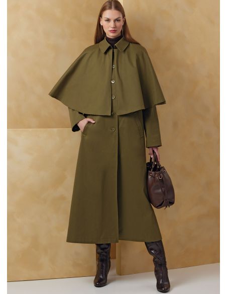 Patron Vogue 2074 - Manteau cape pour femme