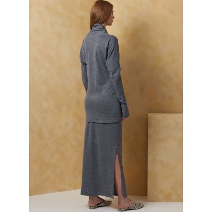 Patron Vogue 2074 B5 (36-44) - Robe et haut en maille pour femme 2