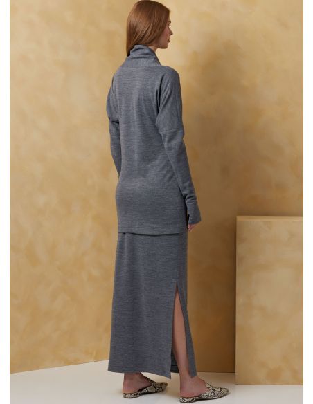 Patron Vogue 2074 B5 (36-44) - Robe et haut en maille pour femme