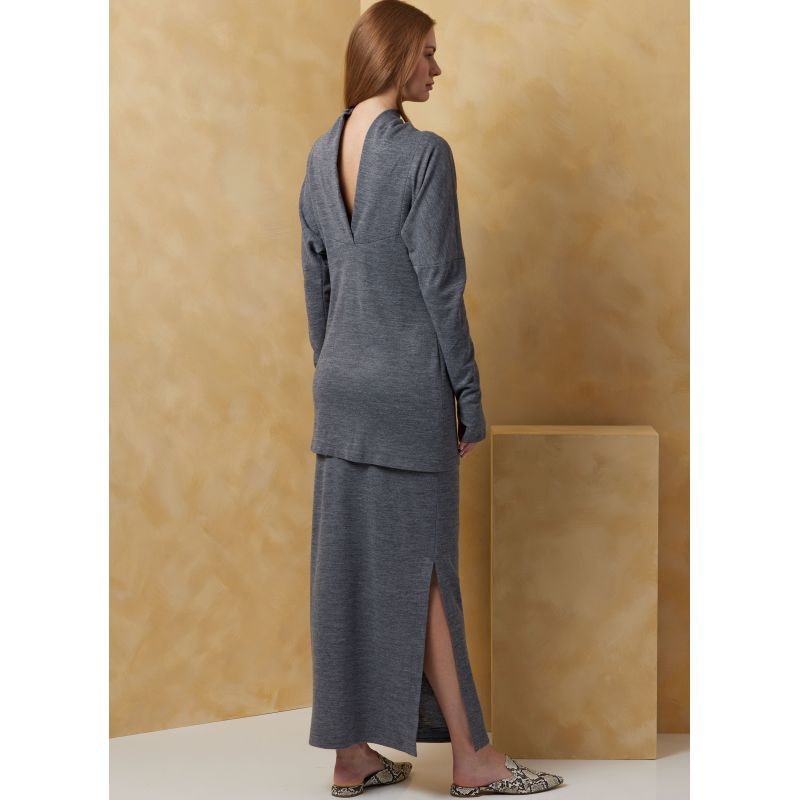 Patron Vogue 2074 Y5 (46-54) - Robe et haut en maille pour femme