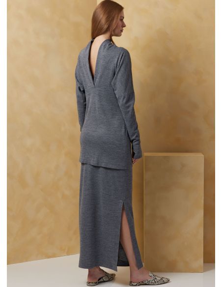 Patron Vogue 2074 Y5 (46-54) - Robe et haut en maille pour femme