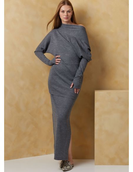 Patron Vogue 2074 Y5 (46-54) - Robe et haut en maille pour femme